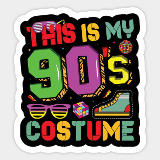 This Is My 90s Costume 1990s Retro Vintage 90s Party Lovers Sticker